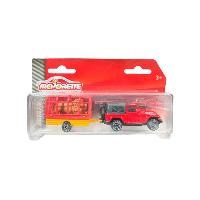 MAJORETTE TRAILER RUBICON RED & LION TRAILER TERLARIS