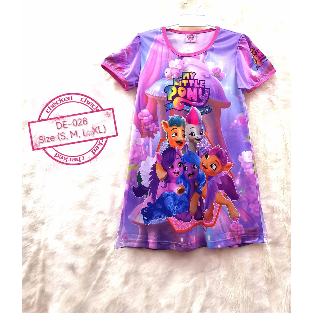Daster anak perempuan/daster anak gambar little pony dan frozen/Dress anak perempuan