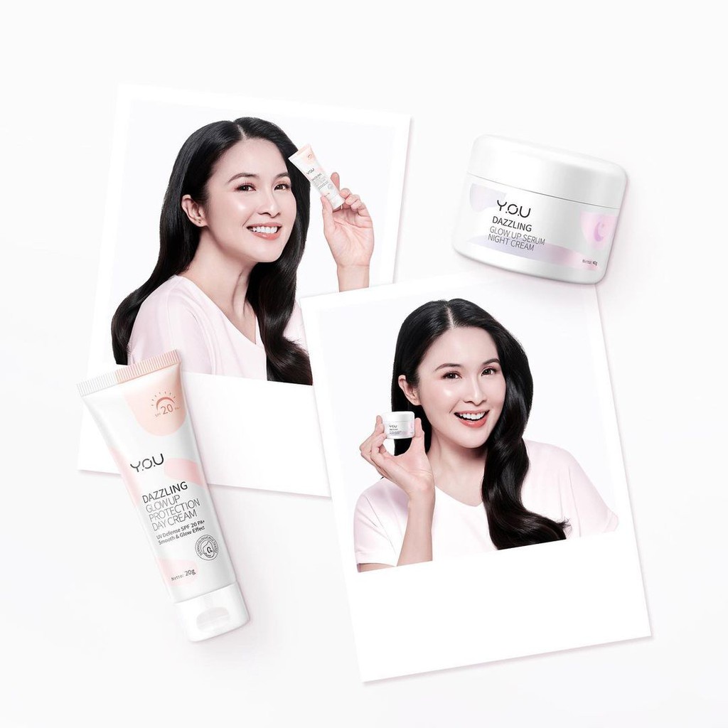 YOU Dazzling Glow Up Clear Toner Indonesia / Pelembab Wajah 120ml / Fresh Pore Refiner Clear &amp; Glowing Skin / Moisturizing Even / Mencerahkan Melembabkan Hydrating / Skincare Face Care / Y.O.U Series Bundle / Facial Foam Day Night Cream Tone Up Body Spray