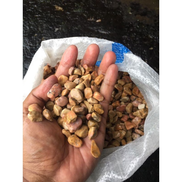 batu kerikil merah aquarium taman batu alam 1 kg