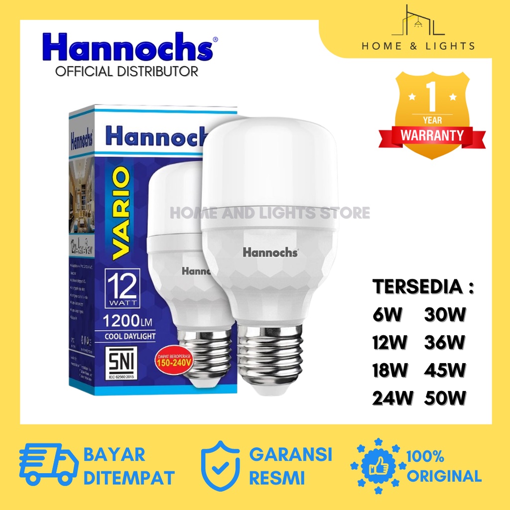 Hannochs LED Vario 22W, 30W, 36W Cool Daylight/ Putih