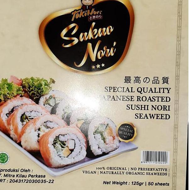 

♥ TOKINORI SAKAO NORI 50 lembar untuk Kimbap sushi (125 gram) ◙