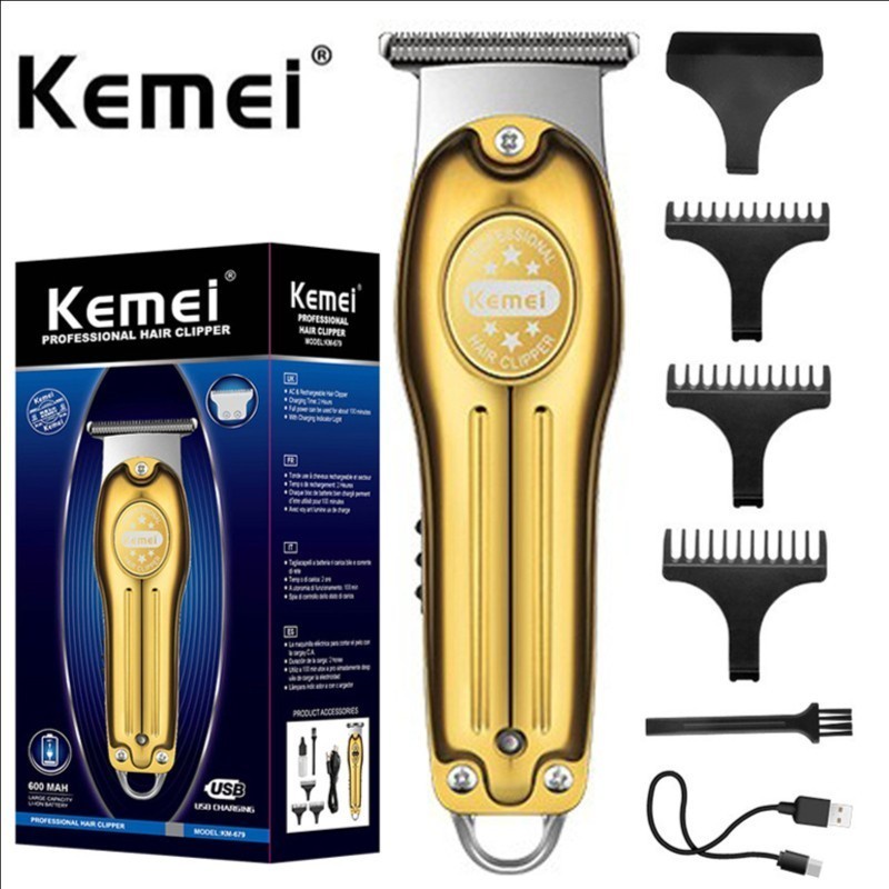 COD Alat Cukur Rambut Hair Clipper Detailer Trimmer Cukuran Kemei KM-679