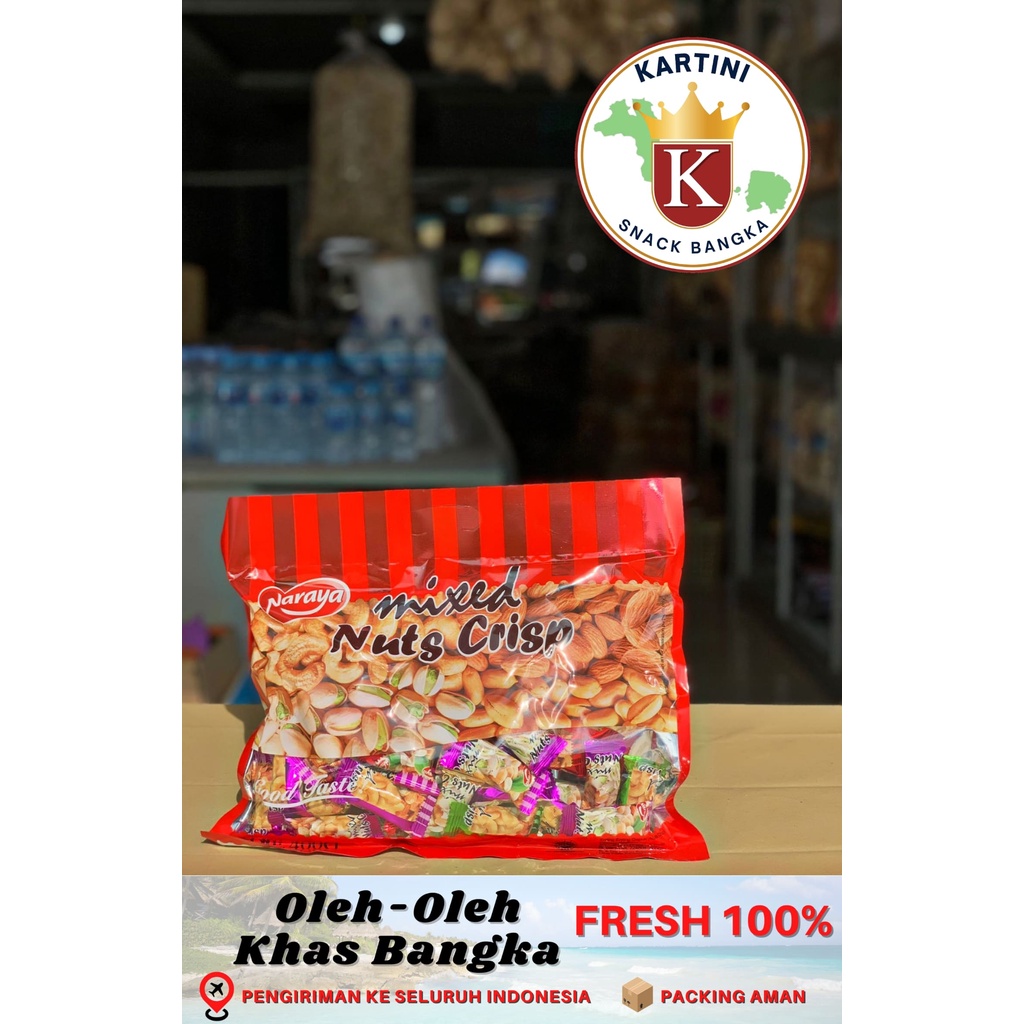 

Naraya Mixed Nuts Crisp / Permen Naraya Mix Nuts 400gr