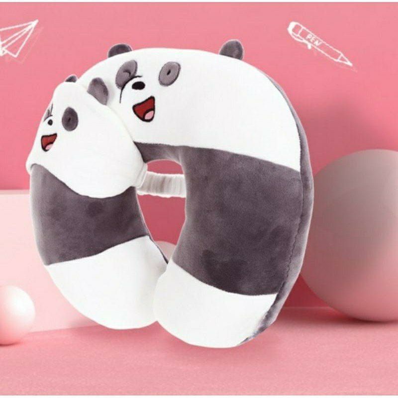 Bundara.id Pr-1274 Bantal leher + penutup mata Sangat lembut Bantal leher nyaman dewasa remaja anak