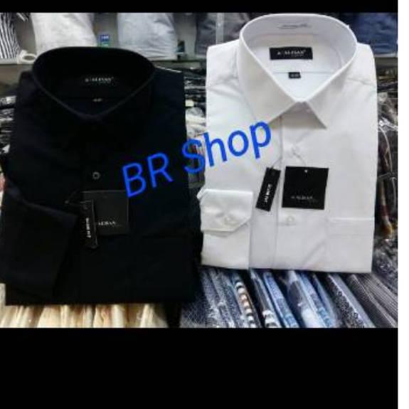 ◘ KEMEJA ALISAN PANJANG PUTIH POLOS SLIMFIT PANJANG KEMEJA ALISAN HITAM POLOS PANJANG SLIMFIT REGULE