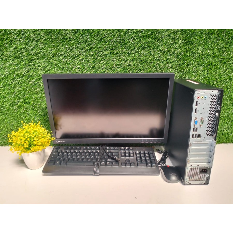 Paketan Pc Lenovo M910S Core i5 Gen7600 Ram 8 Gb ssd 256 + Monitor