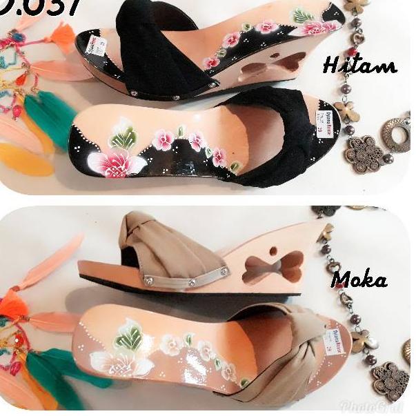 LANGSUNG ATC Sandal Wedges/Kelom geulis wedges/sandal kelom wedges cantik D.037/Sandal wedges murah