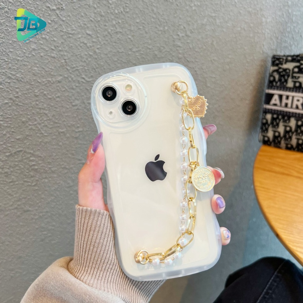 GC016 SOFTCASE WAVY GELOMBANG RANTAI MUTIARA FOR IPHONE 7 8 7+ 8+ X XS XR XS MAX 11 12 13 14 PRO MAX 14 MAX JB7072