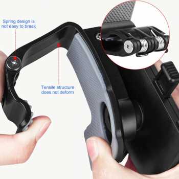 Holder Hp Mobil Universal Jepit Dashboard Bracket Car Smartphone / Stand Dudukan Tempat Penyangga Hp Handphone GPS Navigasi Rotasi Putar 360 Derajat di Dashboard Mobil Kuat / Tempat Hp Mobil Fortuner Calya Agya Avanza Model Terbaru / Pegangan Hp Mobil