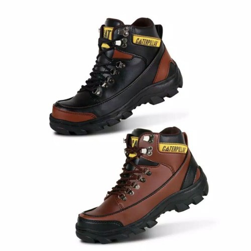 Sepatu Safety Boots Pria Caterpillar Argon Kerja Proyek Tracking Boot Cowok Work sefty Ujung Besi Murah Terlaris