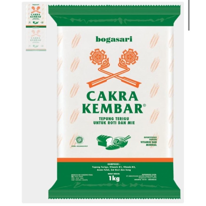 

Tepung Cakra Kembar Ekonomis Kemasan 1kg!!