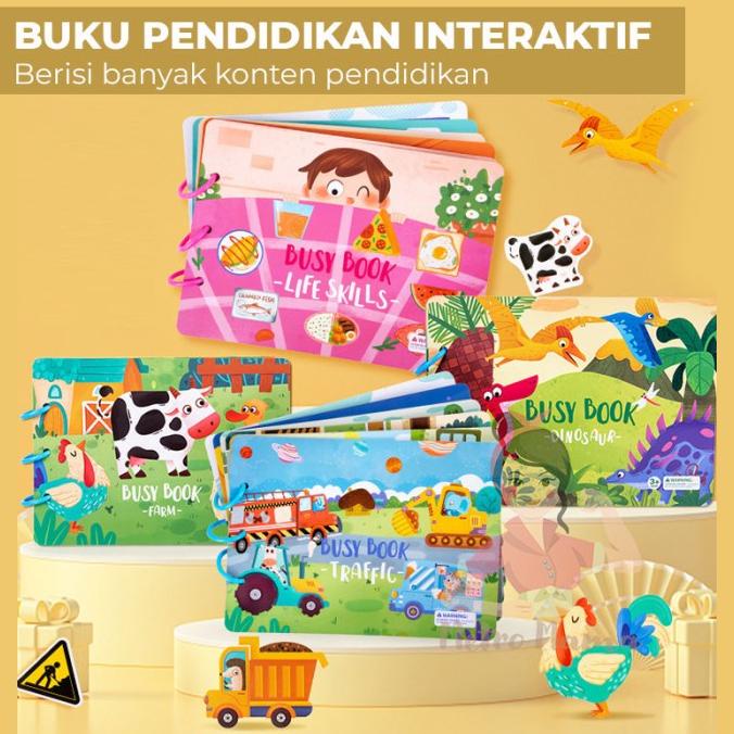 

Buku Stiker Velcro Mainan Edukasi Anak Busy Book Puzzle Sticker