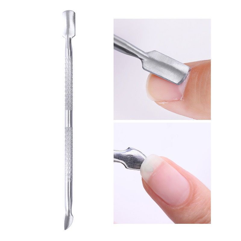 Alat Pendorong Kutikula Curticle Pusher Stainless Steel Nail Remover Pusher