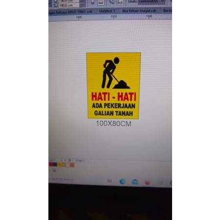 BANNER HATI HATI ADA PEKERJAAN JALAN