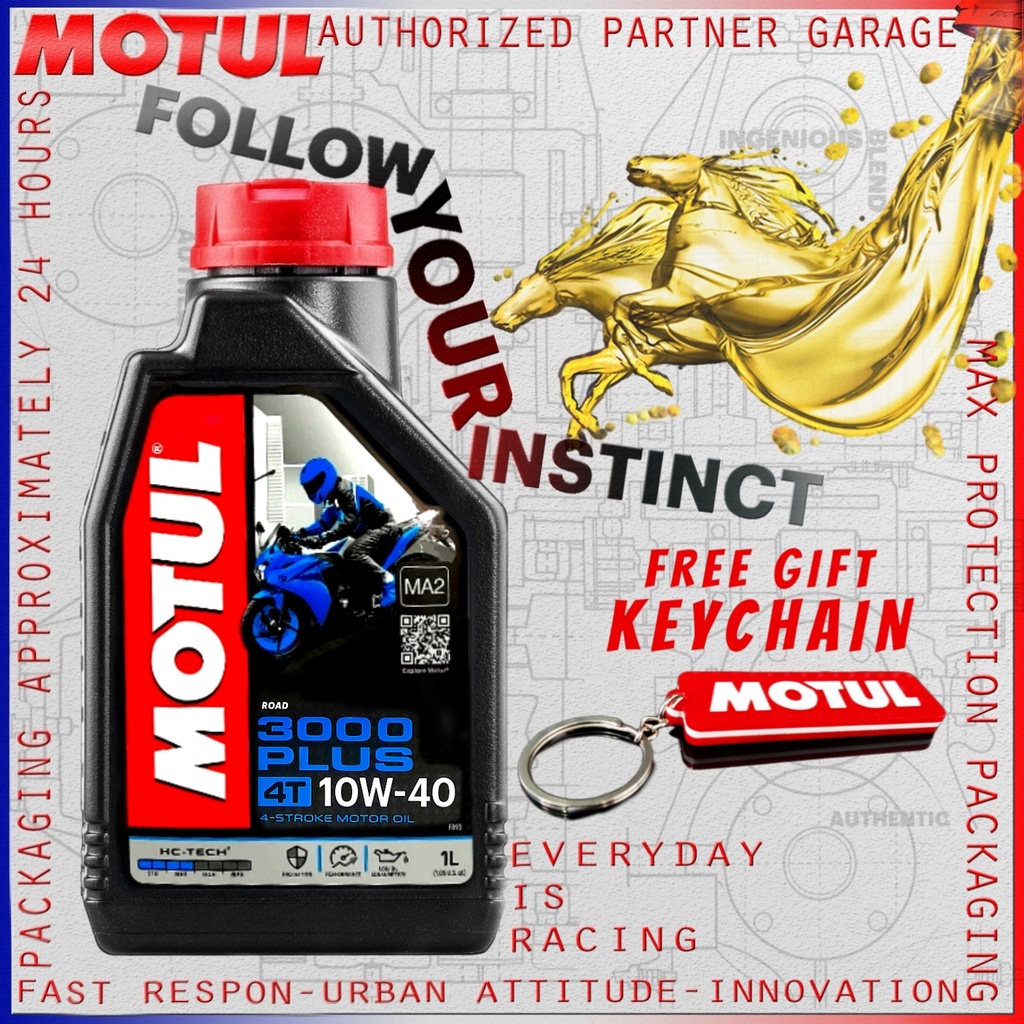 MOTUL 3000 PLUS 4T 10W40 VARIANT 800ml &amp; 1000ml OLI MOTOR IMPORT ORIGINAL 100%