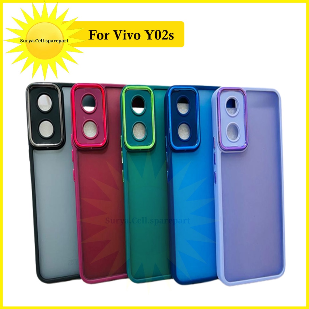 Case Premium Hybrid Chrome Vivo Y15s Y16 Y17 Y15 Y12 Y12i Y01 Y02s