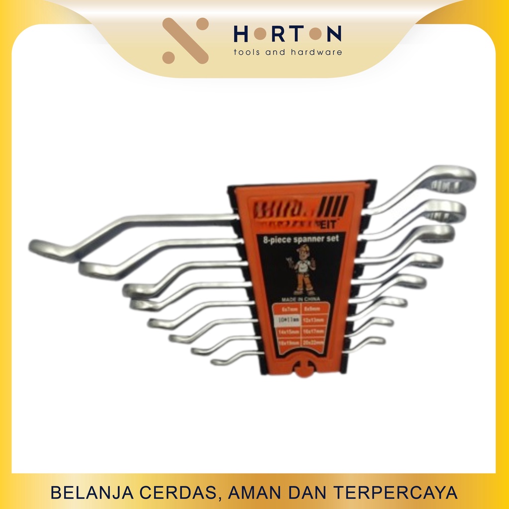 Kunci Ring Set 8 Pcs / Kunci Double Ring Set 8 Pcs