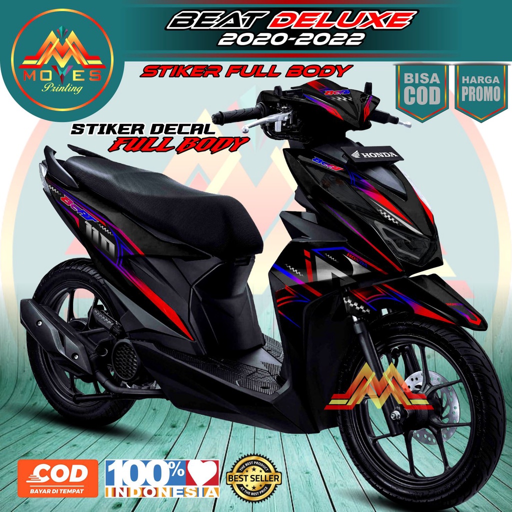 Bisa COD DECAL BEAT DELUXE FULL BODY DECAL STICKER VARIASI BEAT DELUXE DECAL MOTOR BEAT DELUXE STIKE
