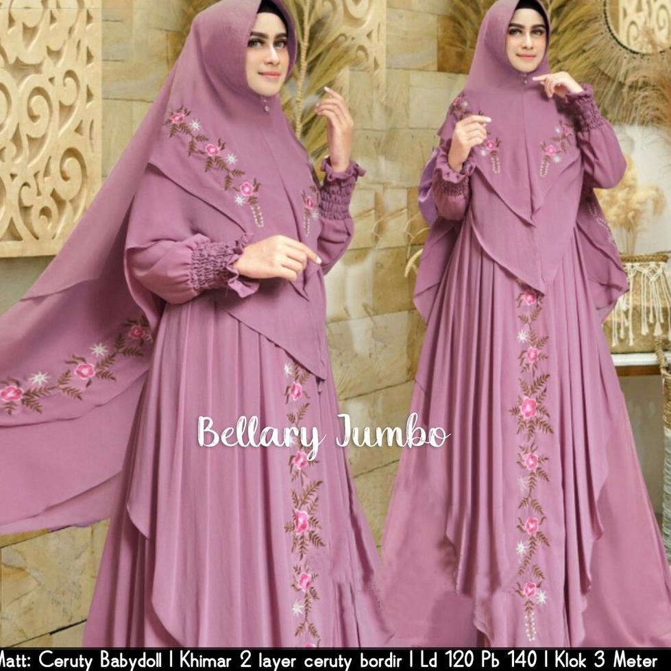 TERPERCAYA BELLARY SYARII JUMBO LD 120cm BY MMC/GAMIS JUMBO/BAJU MUSLIM JUMBO/BUSANA MUSLIM JUMBO/BA