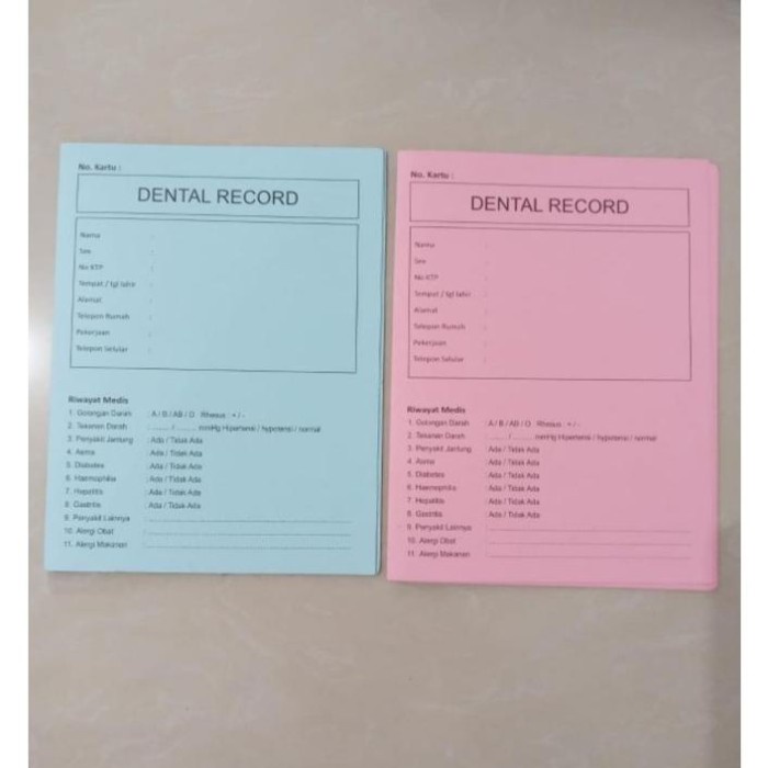 Best Seller Dental Record / Rekam Medis/ Status Pasien Lembaran