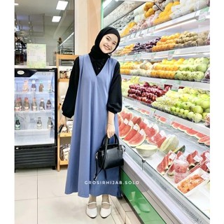Image of (DBY) LONG OVERAL LISA OVERSIZE ATASAN WANITA BAHAN CRINCLE AIRFLOW