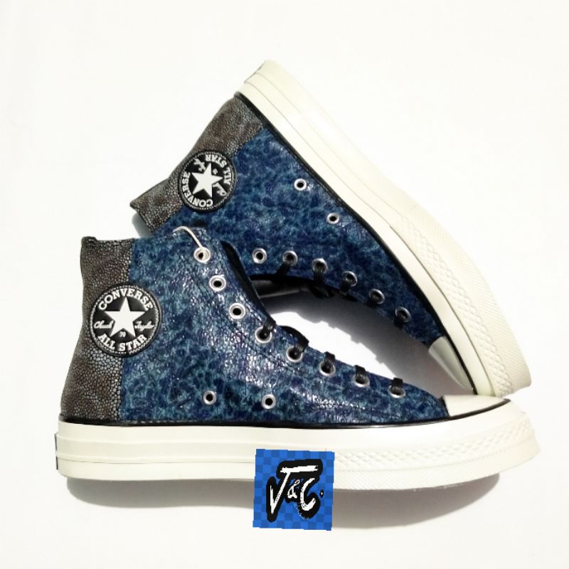 Converse Chuck 70 70s Stingray Split Textured Leather Printed Suede Hi