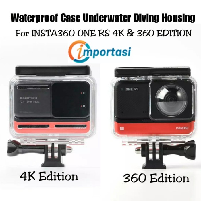 Waterproof Case Insta360 One RS 4K 360 Edition Underwater Dive Casing - 360 Edition