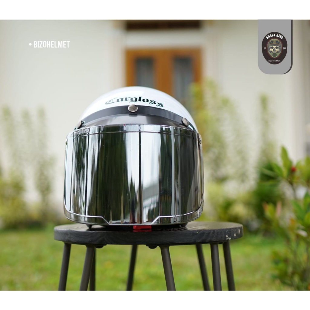 Helm bogo Dewasa pria/wanita kualitas original gloassy/dof flat injak