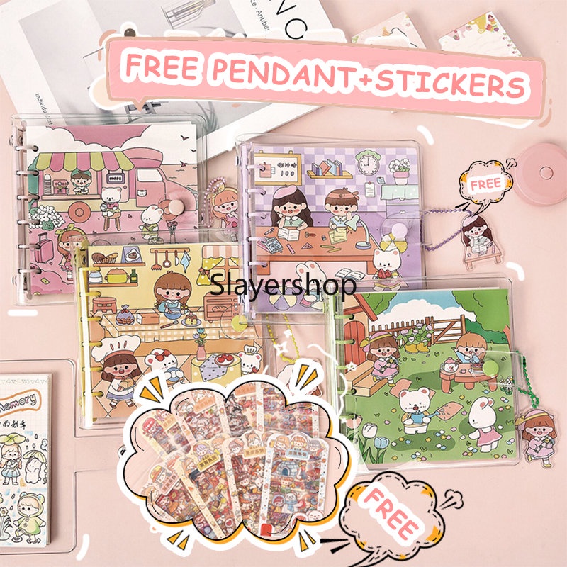 

Merah Muda Jurnal Perjalanan Kit Kartun Buku Catatan Isi Ulang Loose-Leaf Wisatawan Buku Catatan Harian untuk Anak Perempuan Anak-anak Hadiah