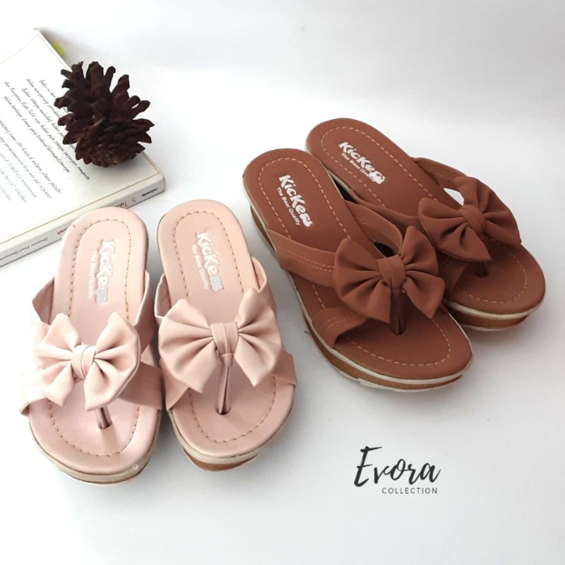 Sandal pita anak perempuan wedges terbaru | sandal anak perempuan jepit pita  hak 3 cm