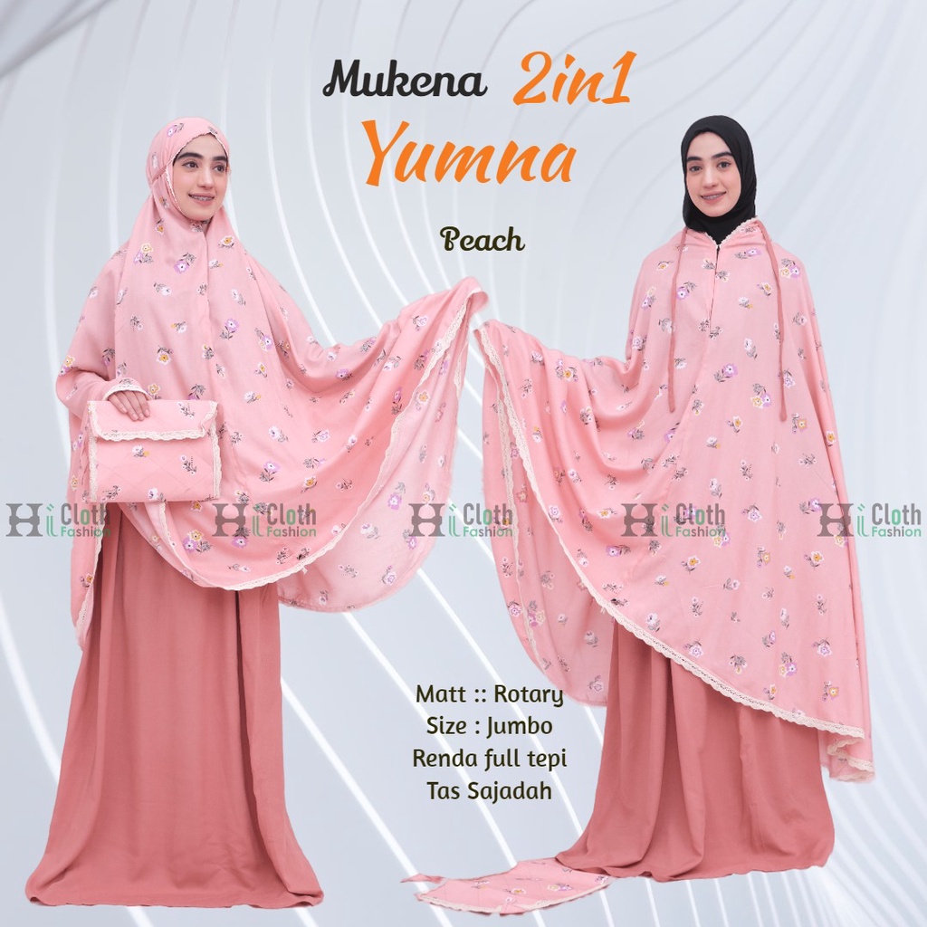 hicloth mukena rayon premium 2 in 1 sleting dagu