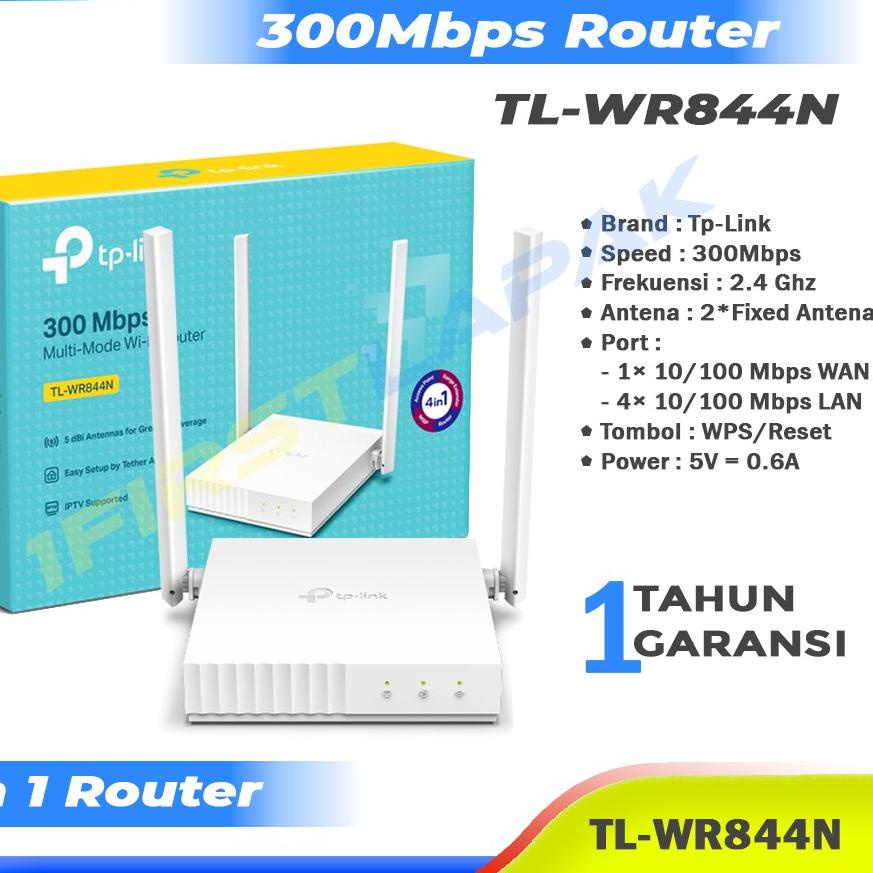 ➪ TP-Link TL-WR844N 300 Mbps Tplink Multi-Mode Wi-Fi Wireless Router Wifi Ruter Super Kenceng ➴