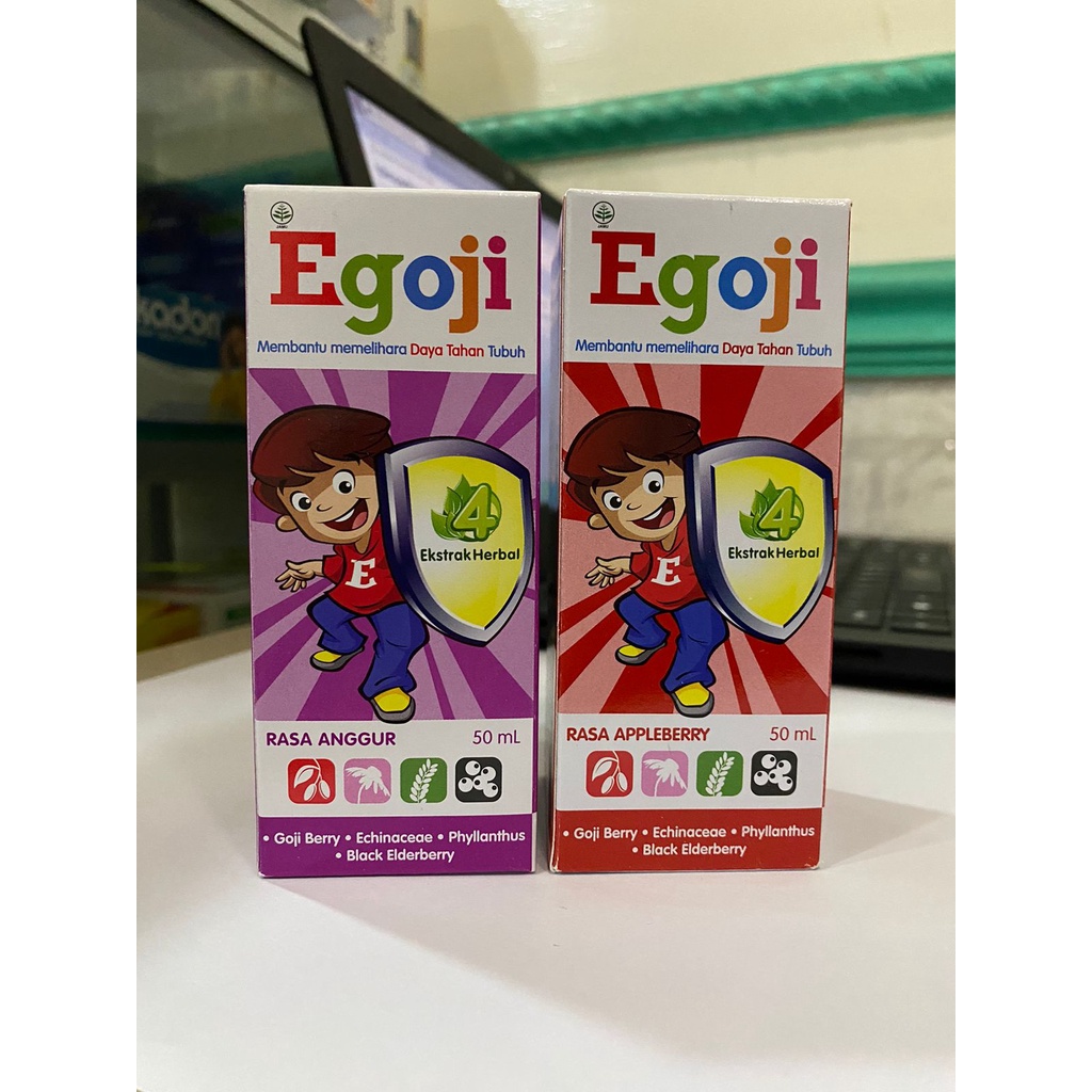 Egoji Sirup 50 mL Suplemen Daya Tahan Tubuh / Egoji Sirup Apple Berry / Egoji Sirup Anggur