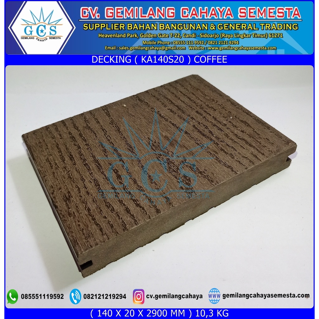 KA140S20 - Decking WPC / Lantai WPC / Lantai Kolam Renang