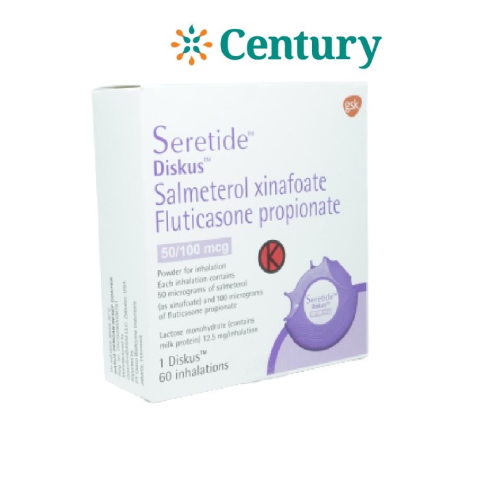 SERETIDE DISKUS 50/100 INHALER 1 DISKUS @ 60 DOSIS