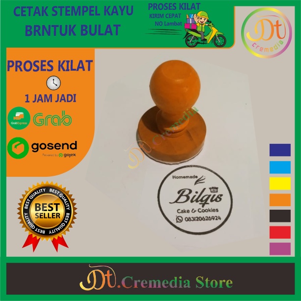 

Cetak Stempel Kayu Ukuran Bulat Free Desain Custom cetak stempel custom