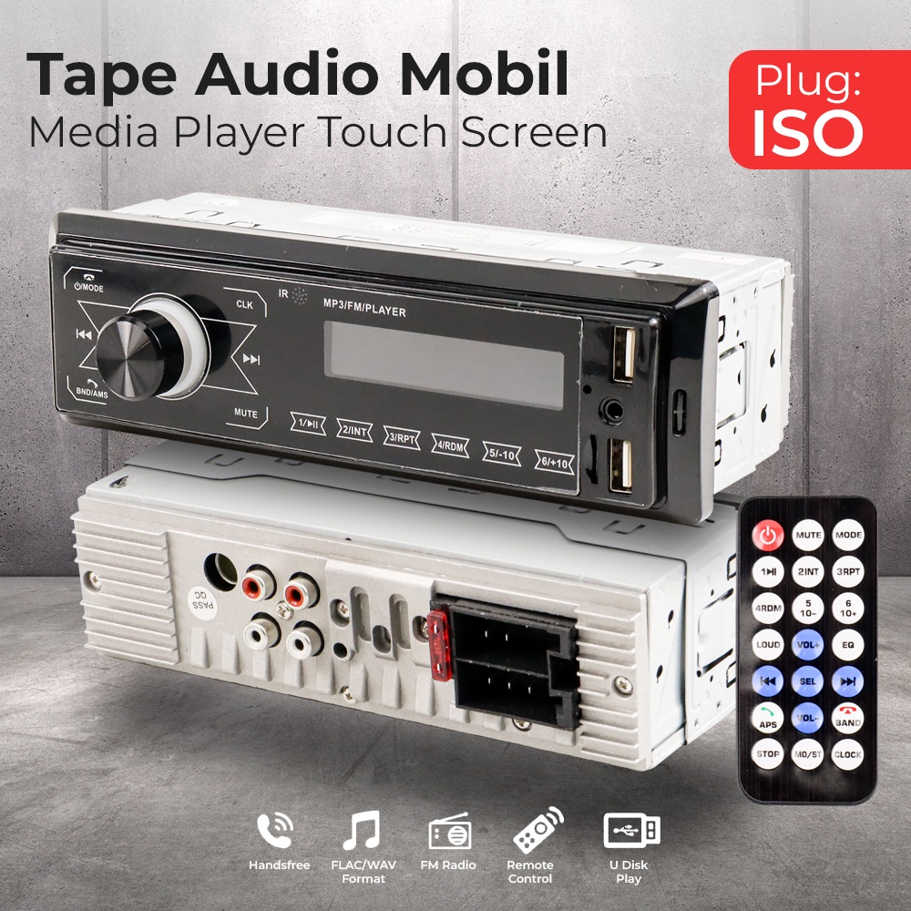 TAPE AUDIO MOBIL MP3 LAYAR SENTUH MEDIA PLAYER TOUCH SCREEN FM RADIO BLUETOOTH GR18