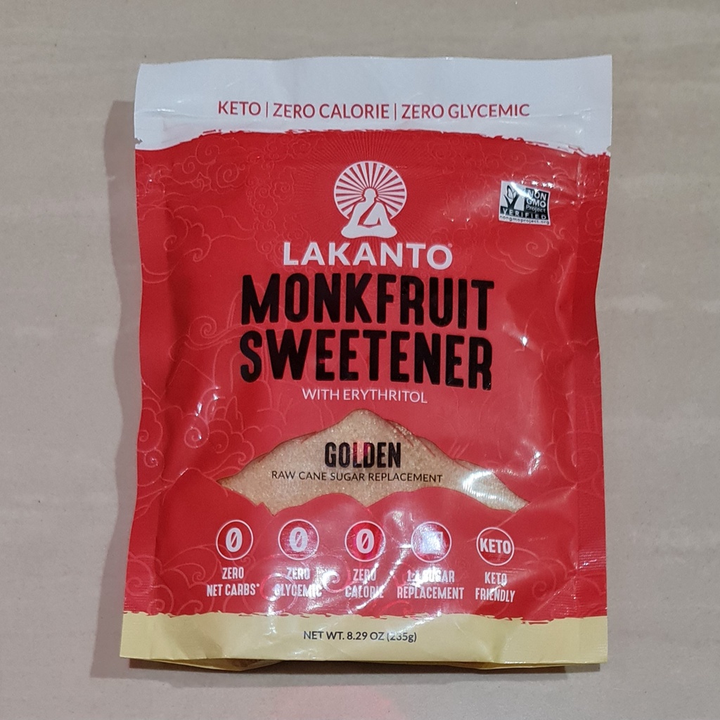 Lakanto Monkfruit Monk Fruit Sweetener Erythritol Golden 235 Gram