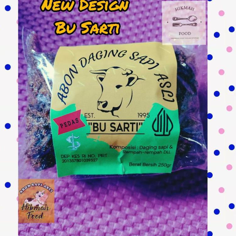

✫ Abon Sapi Bu Sarti PEDAS 250gr khas Surabaya ♤