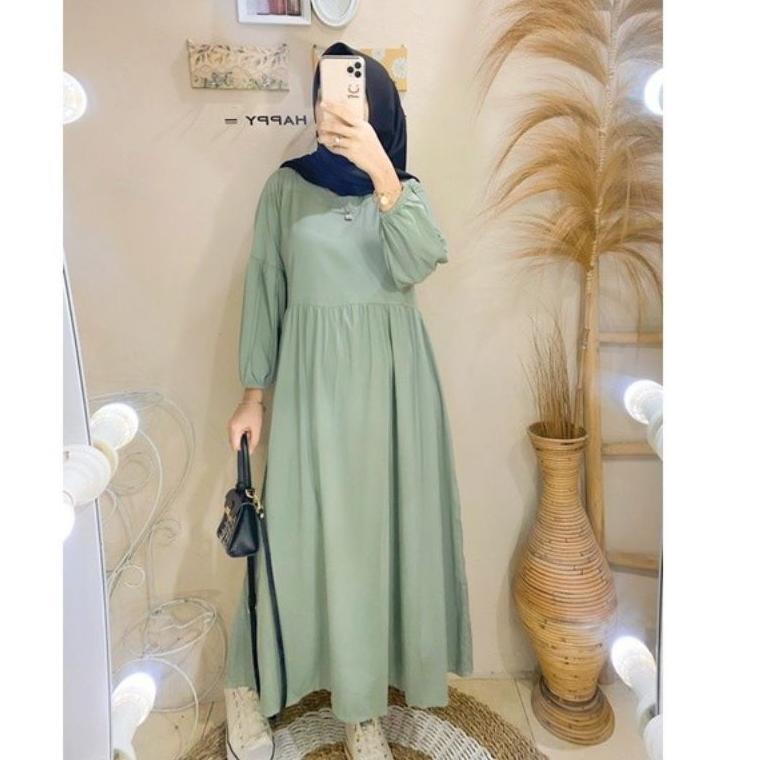 TERBAIK KAYLA gamis remaja terbaru 2022 Gamis midi dress muslimah premium busui friendly Long dress 