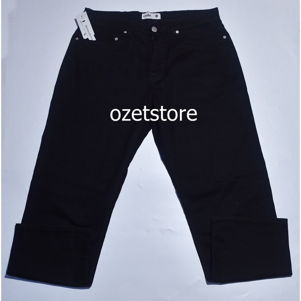 Celana Panjang Pria Jeans COLE Hitam Reguler JRC01