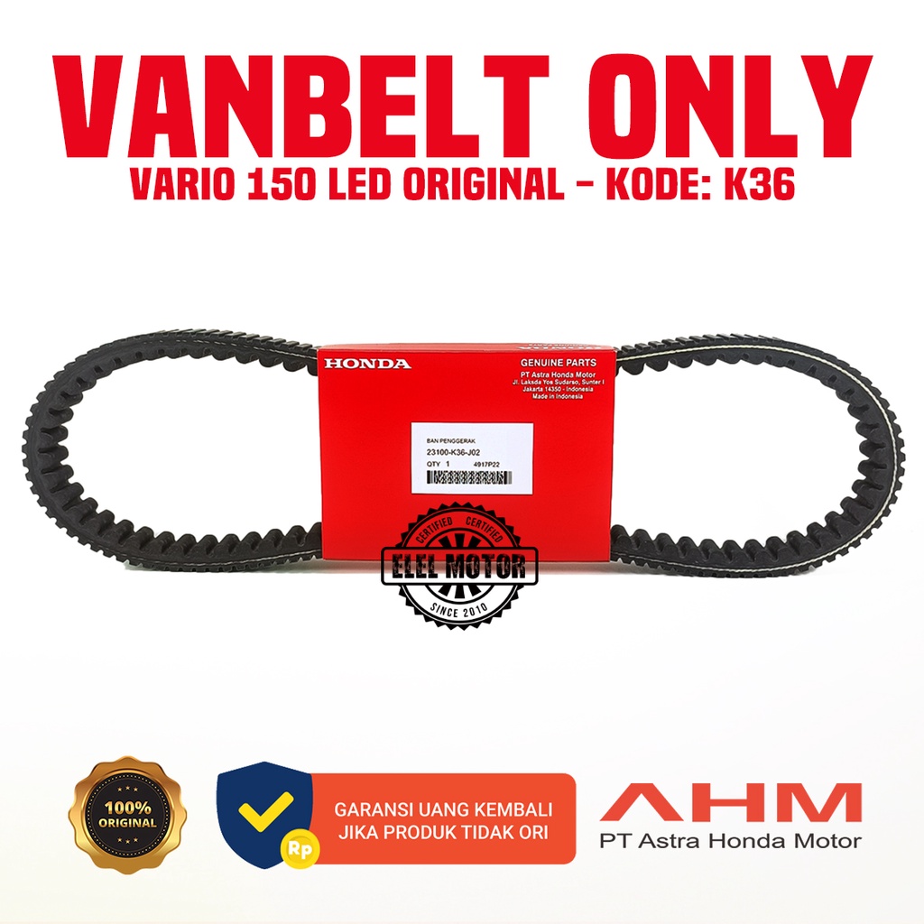 Vanbelt Vario 150 Original Honda / Vanbelt Vario 125 Original Honda / V belt Vario 150 Original Hond