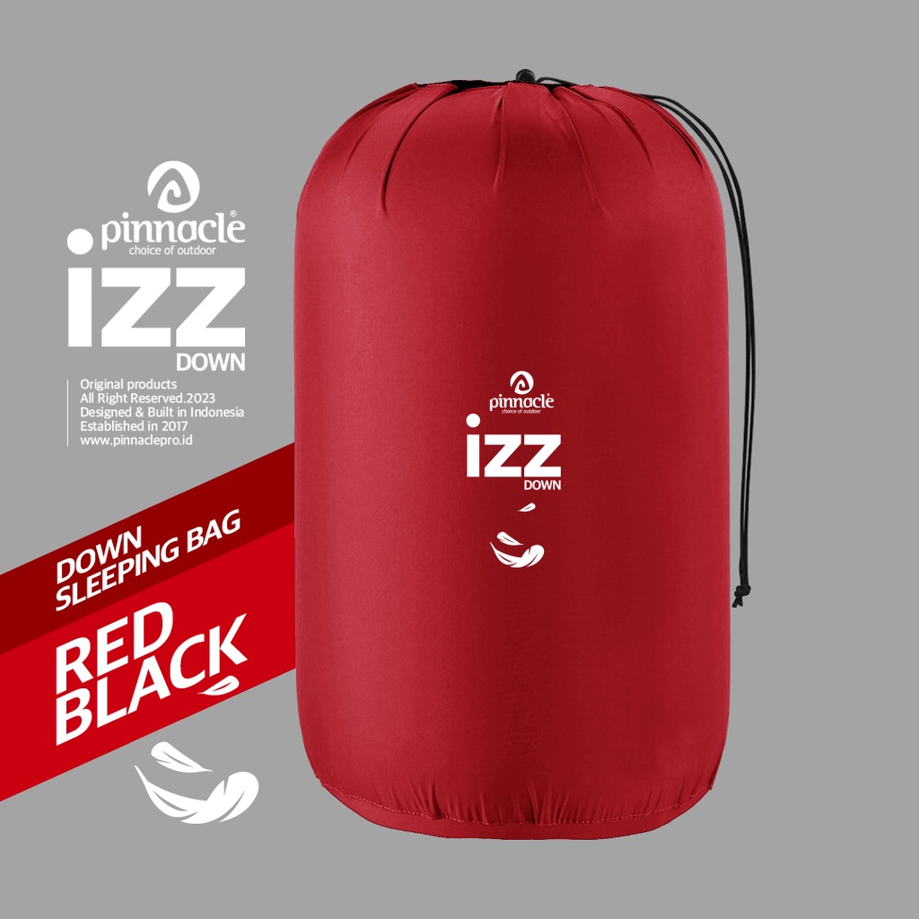 Pinnacle IZZ Down Sleeping Bag - Red Black