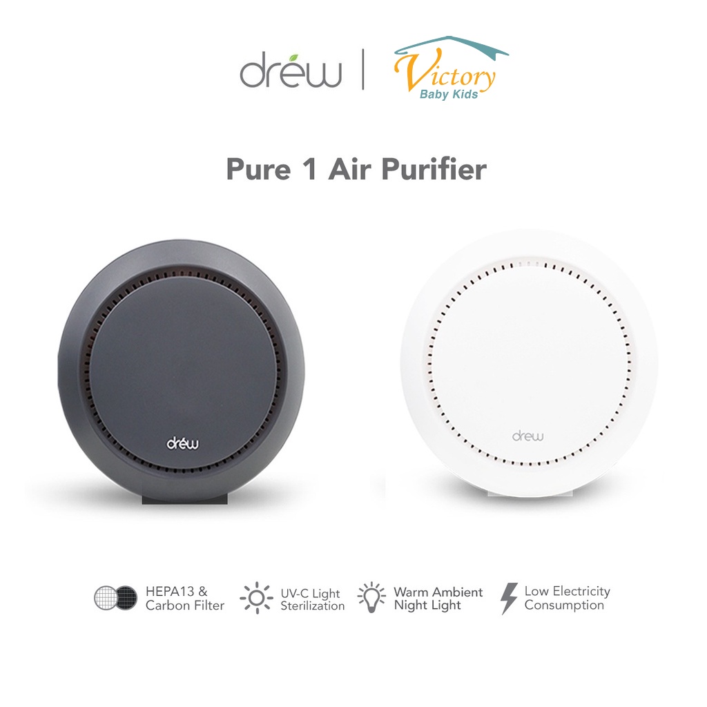 DREW Air Purifier - PURE 1 - Pembersih Udara - Purifier Hepa Filter - Air Purifier
