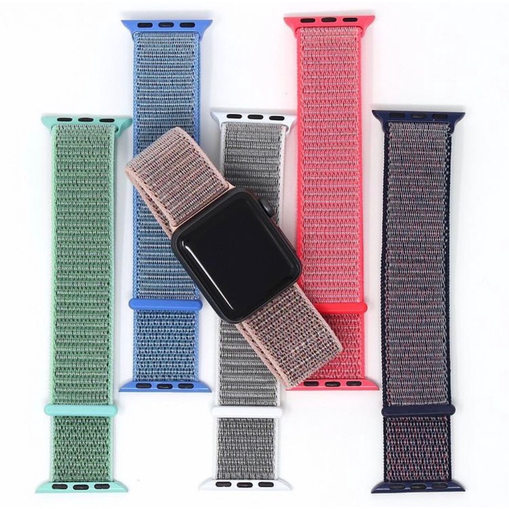 STRAP IWATCH SERIES 5 SPORT LOOP WOVEN NYLON APPLE WATCH SERI 5 TALI JAM APPLE 44mm 40mm