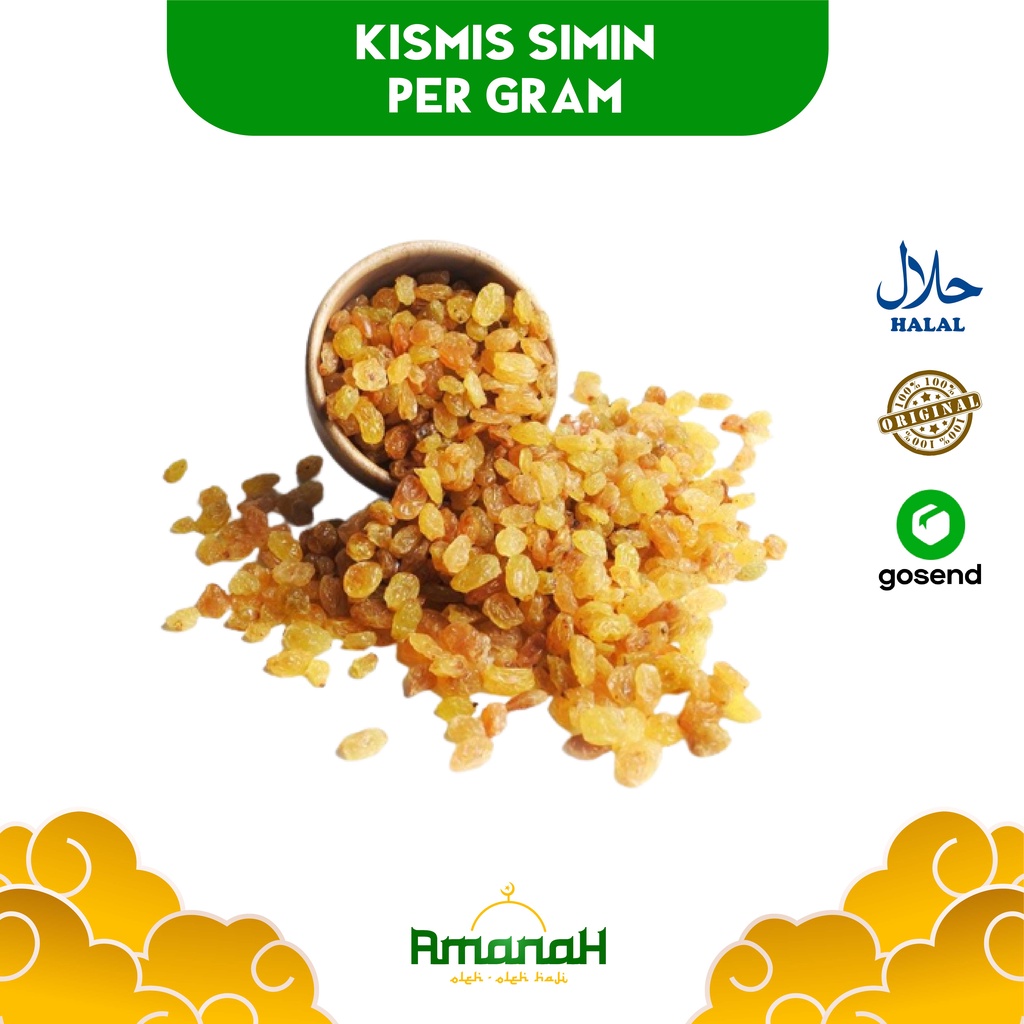 Kismis Arab Simin Manis High Quality Original Kismis Raisin Golden Mutiara  Oleh Oleh Haji Dan Umroh