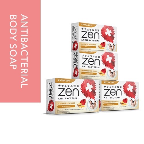 TBMO Sabun Zen Antibacterial Isi 4 Isi 3 / Sabun Mandi Zen