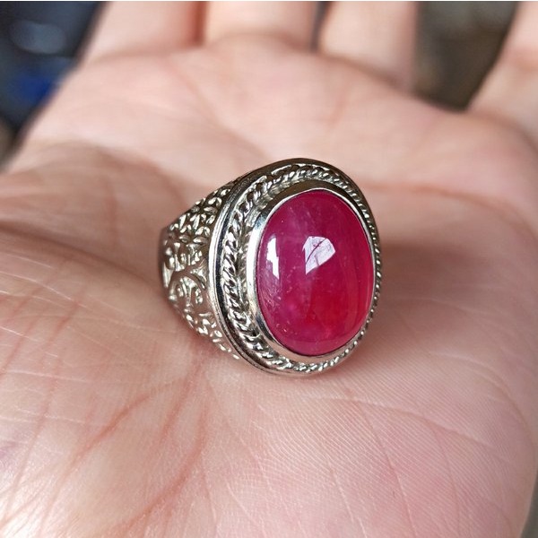 Batu Cincin  BATU AKIK PERMATA NATURAL PINK RUBY SIAM CORUNDUM PGS260
