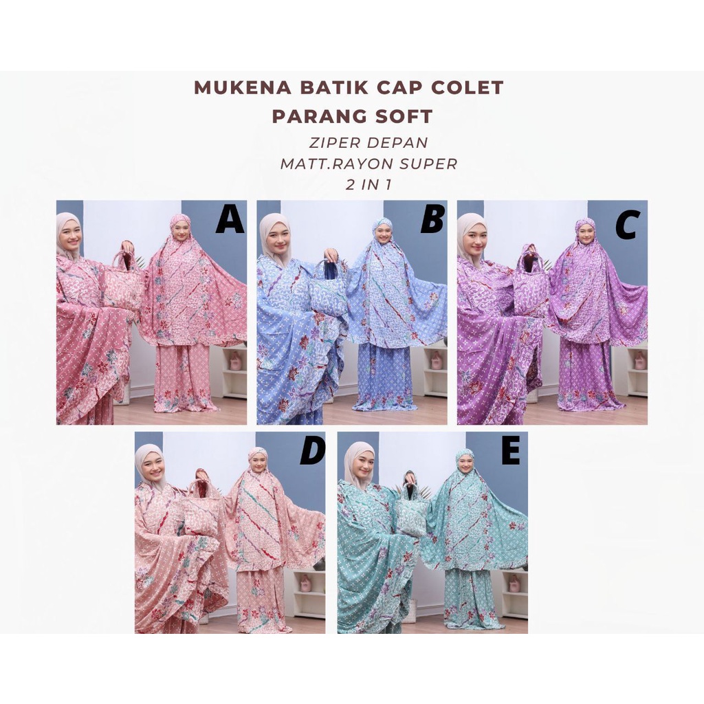 Mukena jumbo soft 2in1, Mukena terbaru 2023, Mukena Batik Pekalongan